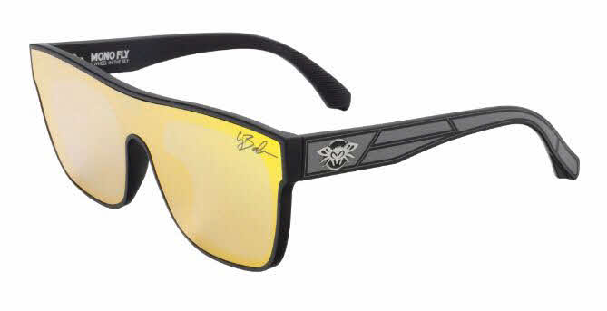 Black Flys CJ Barham - Mono Fly Sunglasses, In Matte Black Gray / Gold Mirror Lens