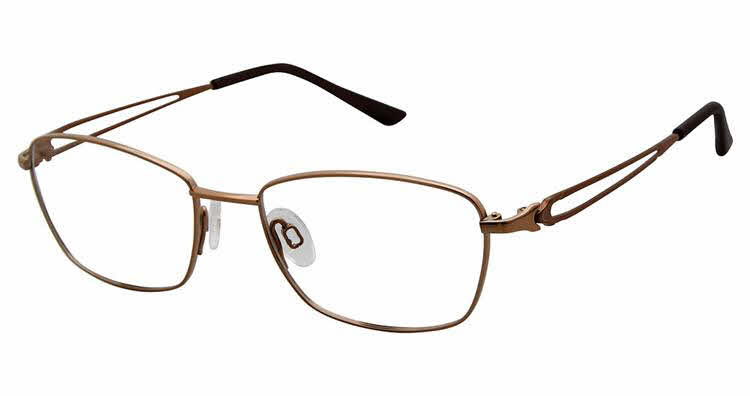 CHARMANT Titanium Perfection CT 12147 Womens Eyeglasses in Brown 127$