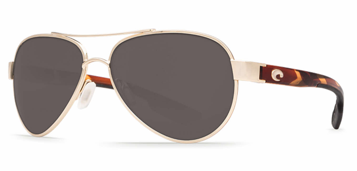 Costa Loreto Sunglasses: Rose Gold with Gray Lenses