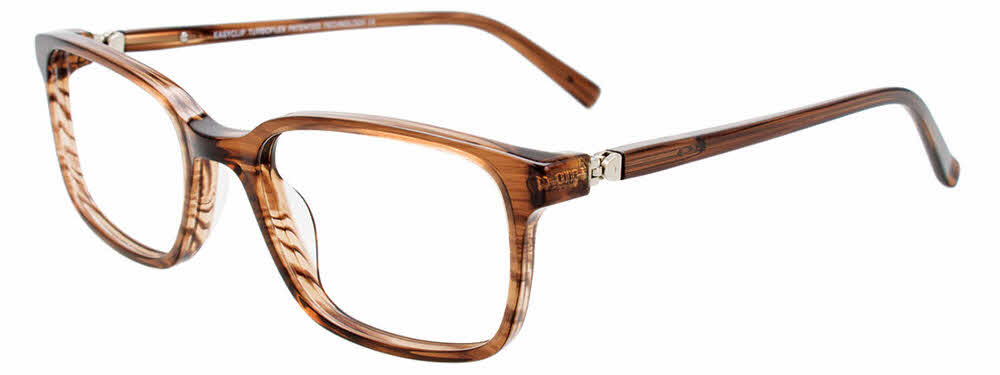 EasyClip EC569 No Clip-On Lens Eyeglasses In Brown