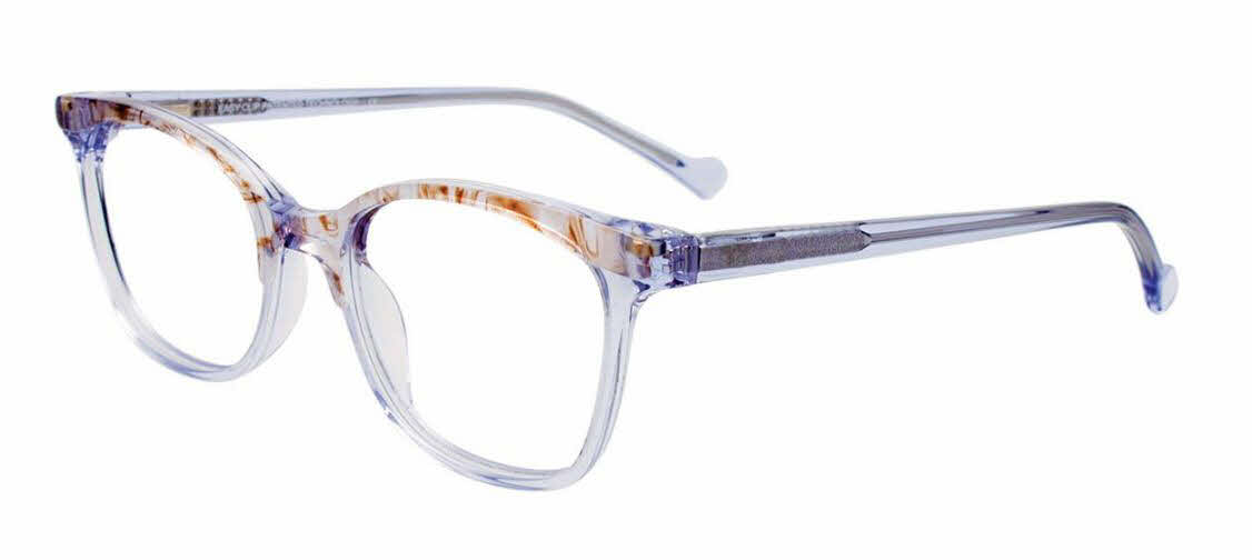 EasyClip EC577 With Magnetic Clip-On Lens Women's Eyeglasses In Blue