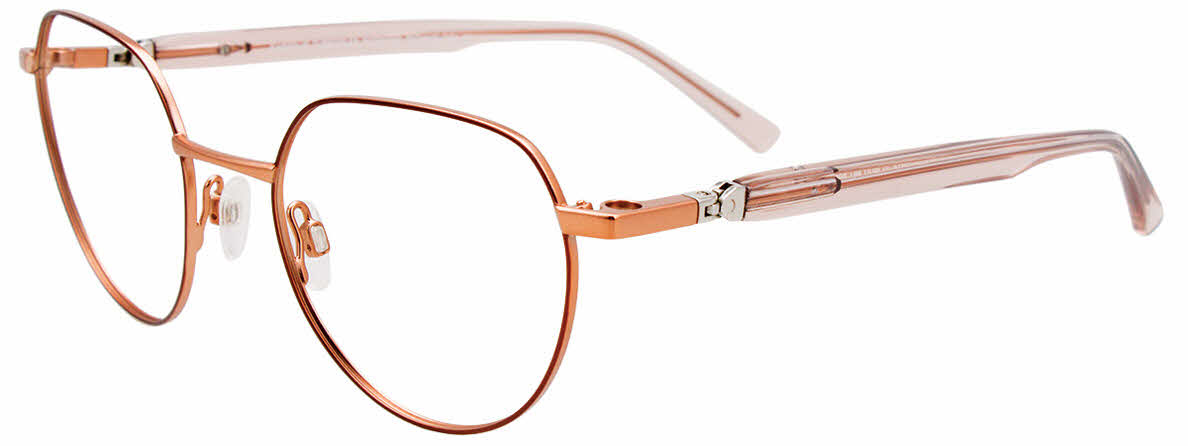 EasyClip EC578 With Magnetic Clip On Lens Women's Eyeglasses In Brown