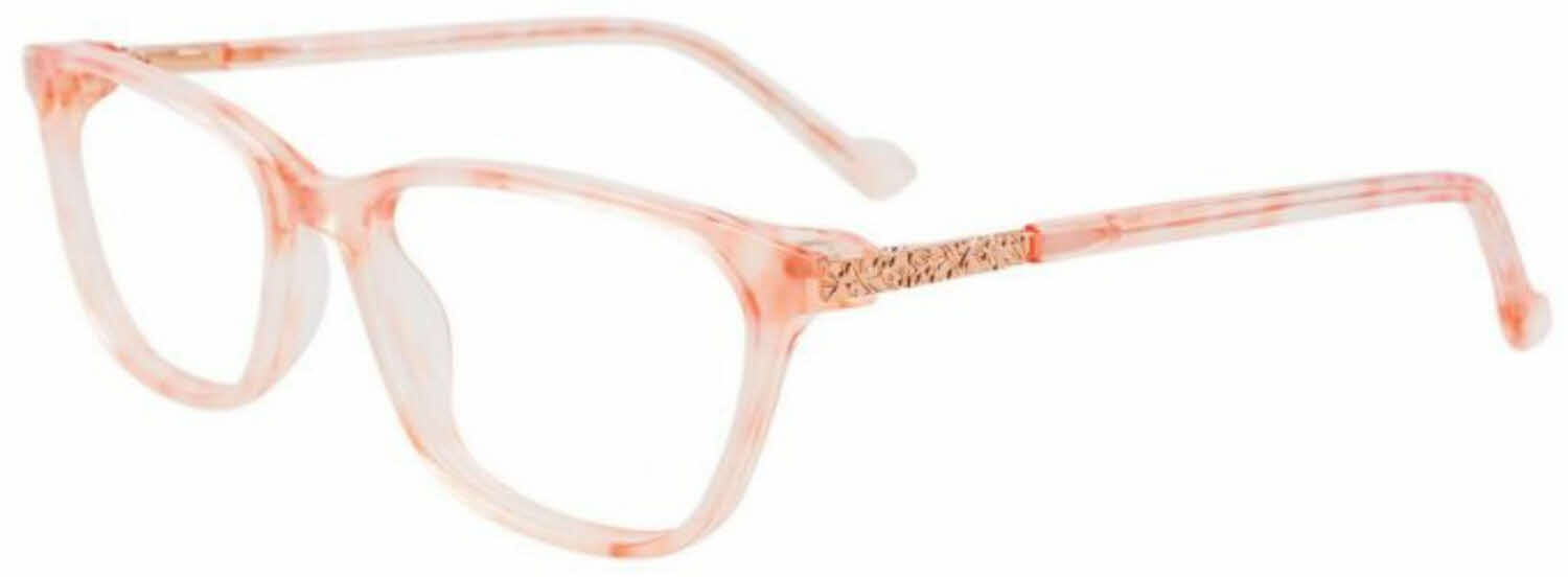 EasyClip EC618-With Magnetic Clip-On Lens Women's Eyeglasses in Pink