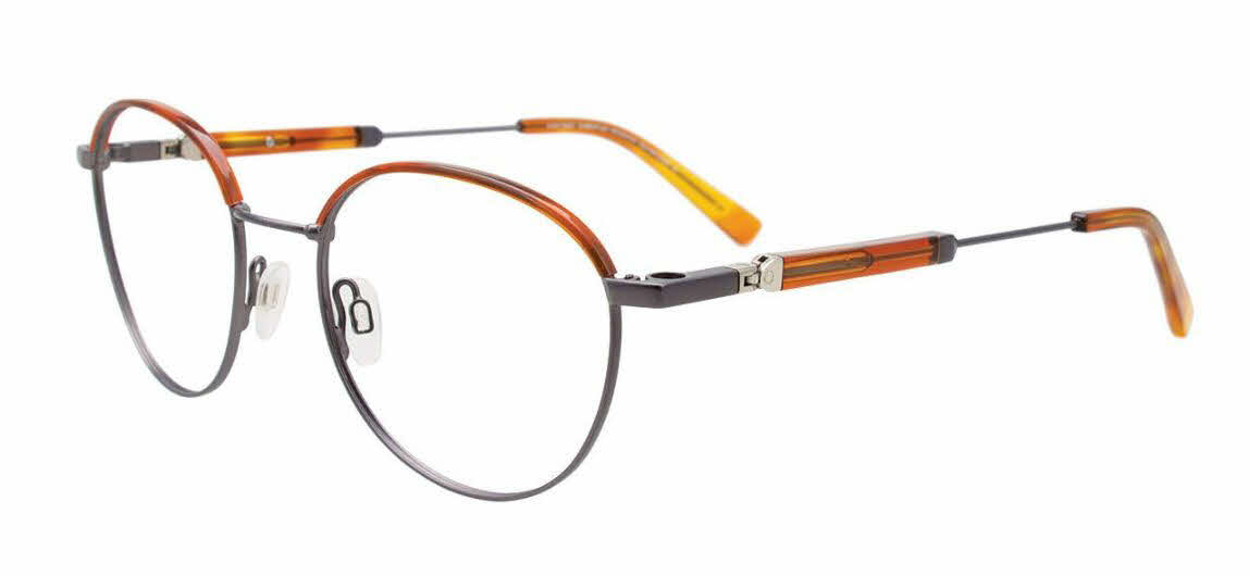 Easytwist N Clip CT284 With Magnetic Clip On Lens Men's Eyeglasses In Gunmetal
