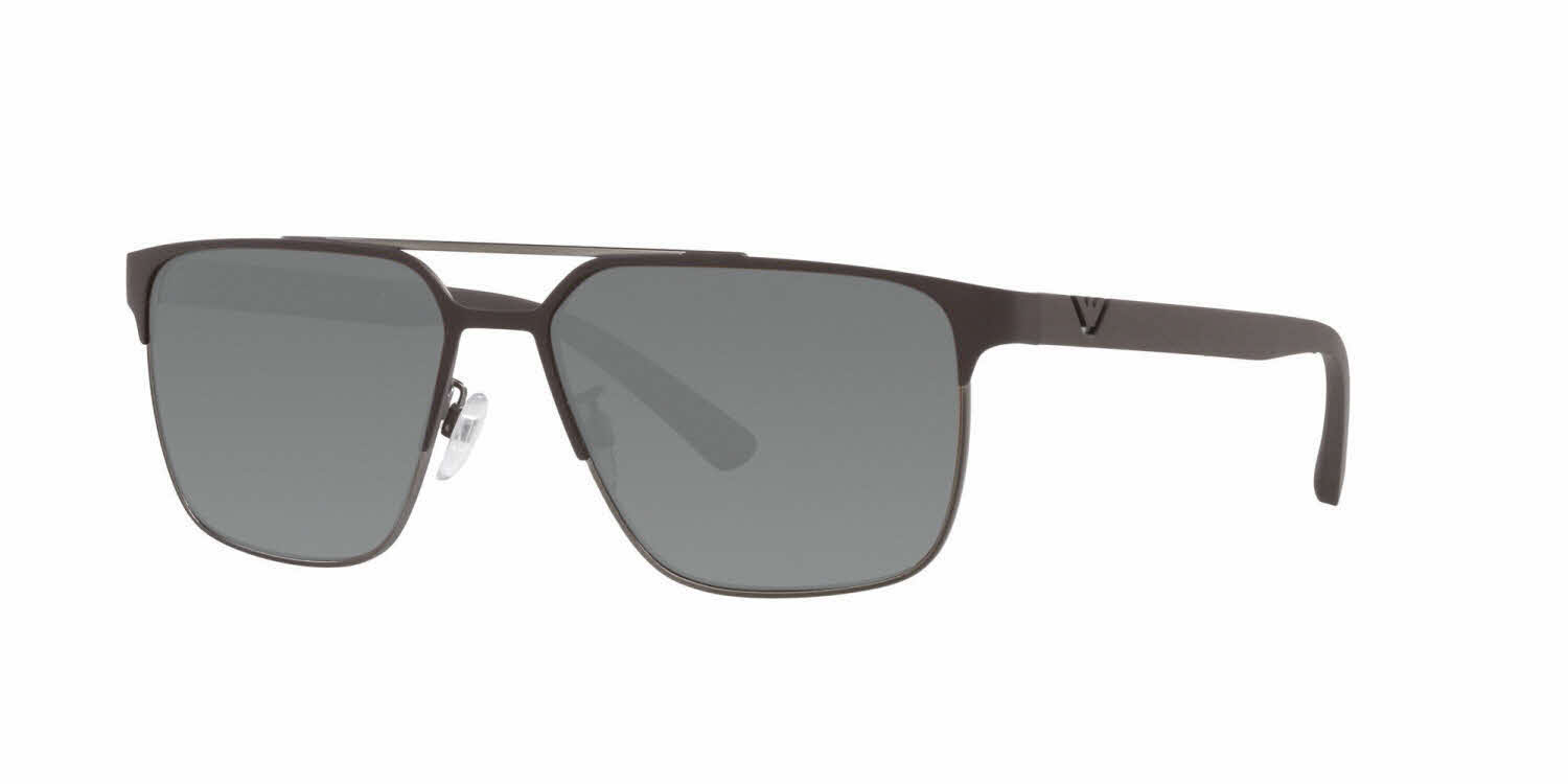 Emporio Armani EA2134 Men's Prescription Sunglasses, In Matte Brown-Gunmetal