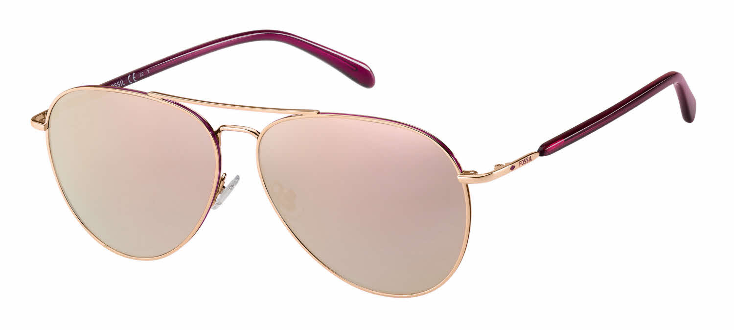 Fossil Fos 3102/G/S Women's Sunglasses In Gold