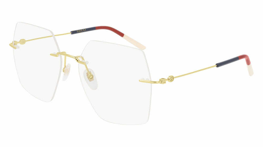 GUCCI EYEWEAR Rimless sqaure-frame gold-tone and acetate sunglasses |  NET-A-PORTER