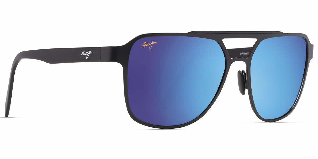 Maui Jim 2nd Reef - 607 Men's Prescription Sunglasses, In Satin Black