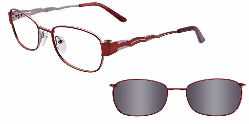 Manhattan Design Studio S3325 With Magnetic Clip-On Lens Eyeglasses