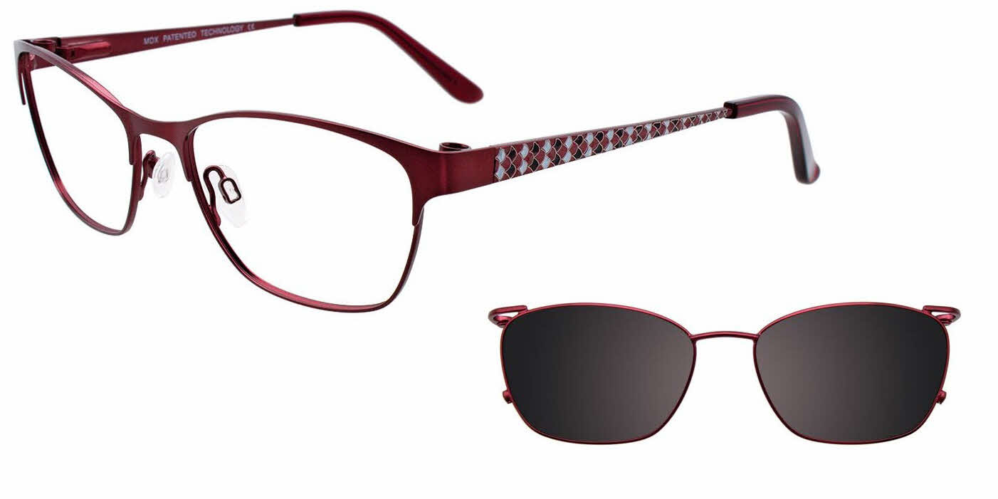 Manhattan Design Studio S3326 With Magnetic Clip-On Lens Eyeglasses |  FramesDirect.com