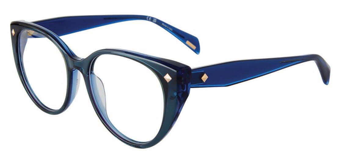 Police VPLM02M Women's Eyeglasses in Blue