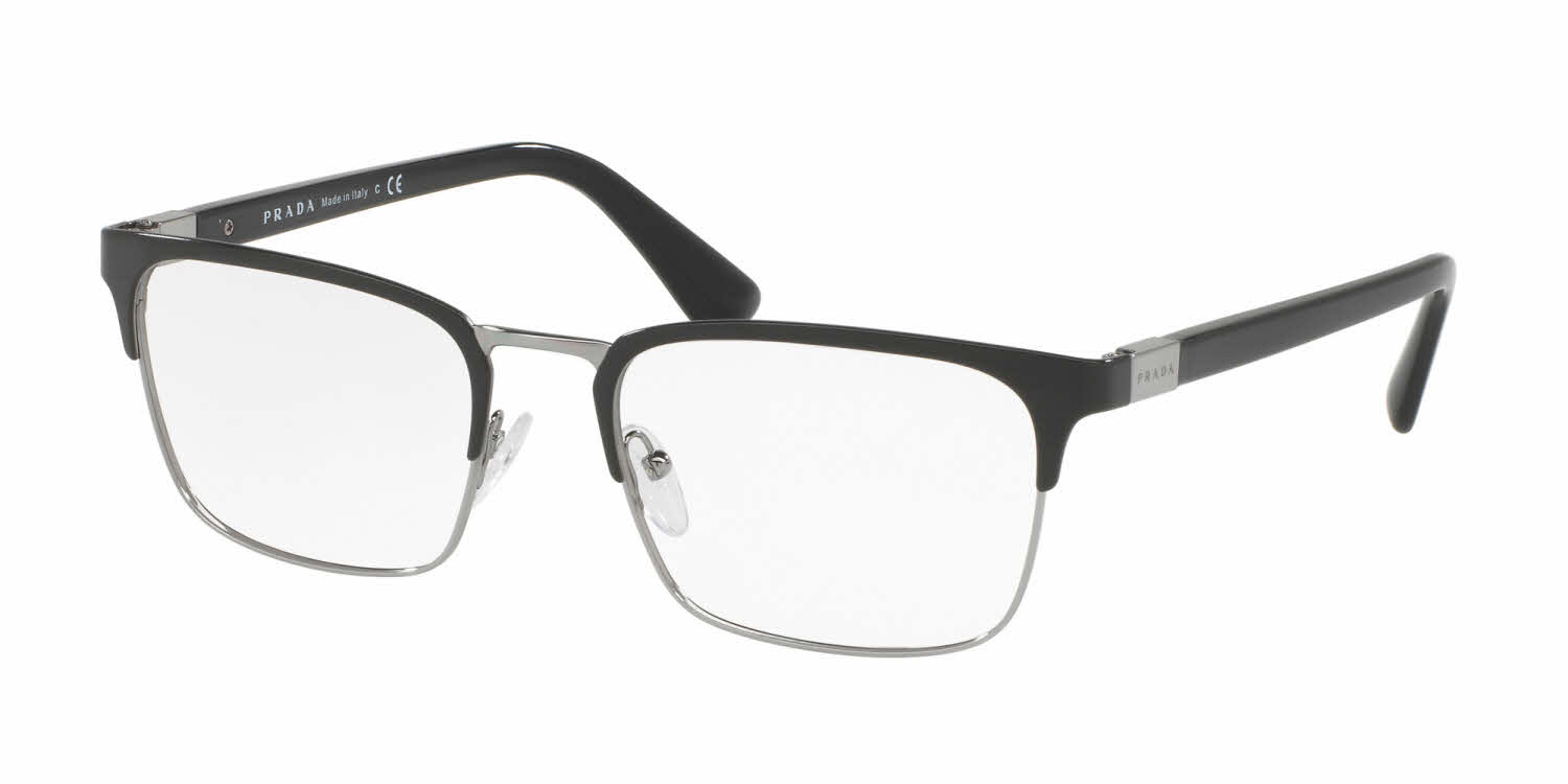 prada men's black glasses