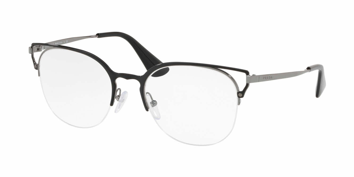 prada semi rimless eyeglasses