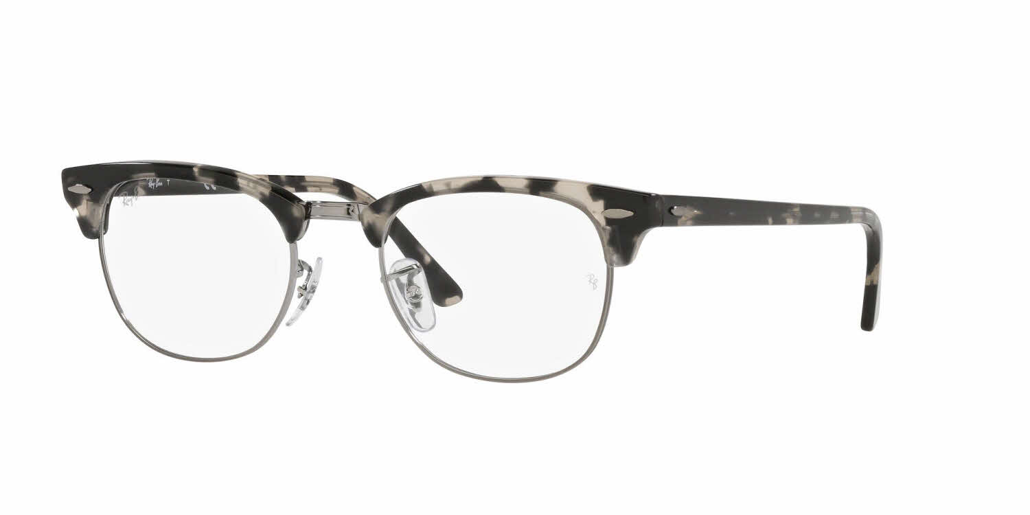 RB Unisex RX5154 Eyeglasses Blue/Grey Stripped 51mm & Cleaning Kit Bundle 