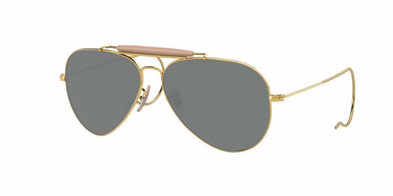 Visit Prescription Sunglasses Ray-Ban RB3030 - Outdoorsman Aviator with Cable Temples Image 1