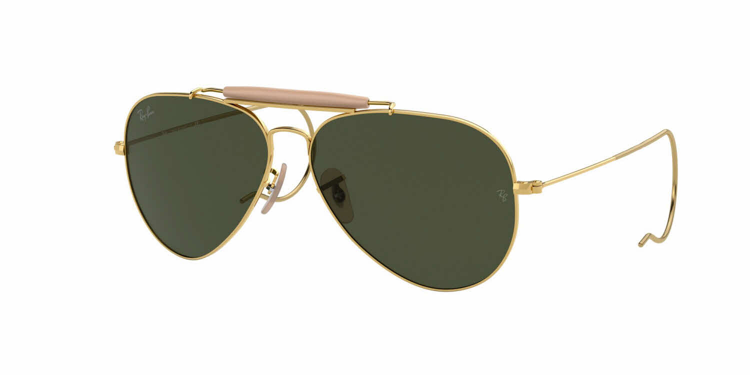 Ray-Ban RB3030 - Outdoorsman Aviator with Cable Temples Sunglasses