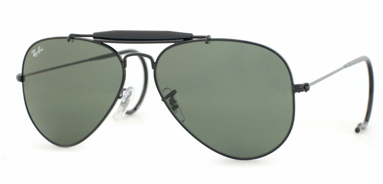 RB3030 - Outdoorsman Aviator with Cable Temples Sunglasses