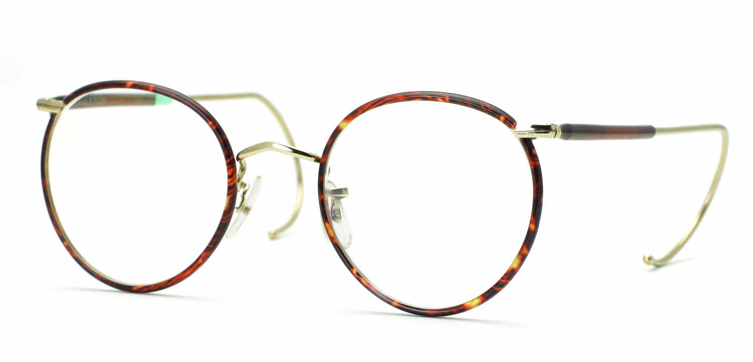 Savile Row 18Kt Beaufort Half Covered Cable Temples Eyeglasses