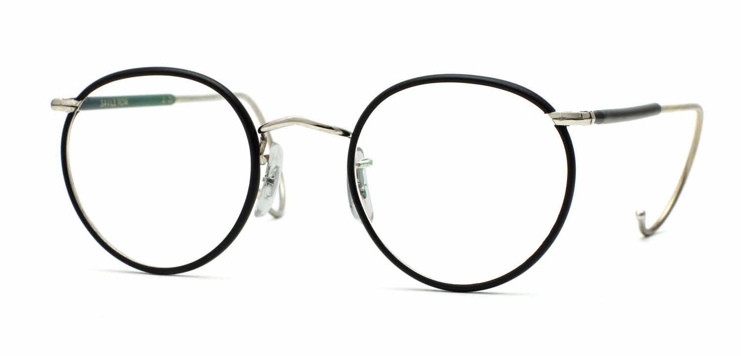 Savile Row 18Kt Beaufort Half Covered Cable Temples Eyeglasses