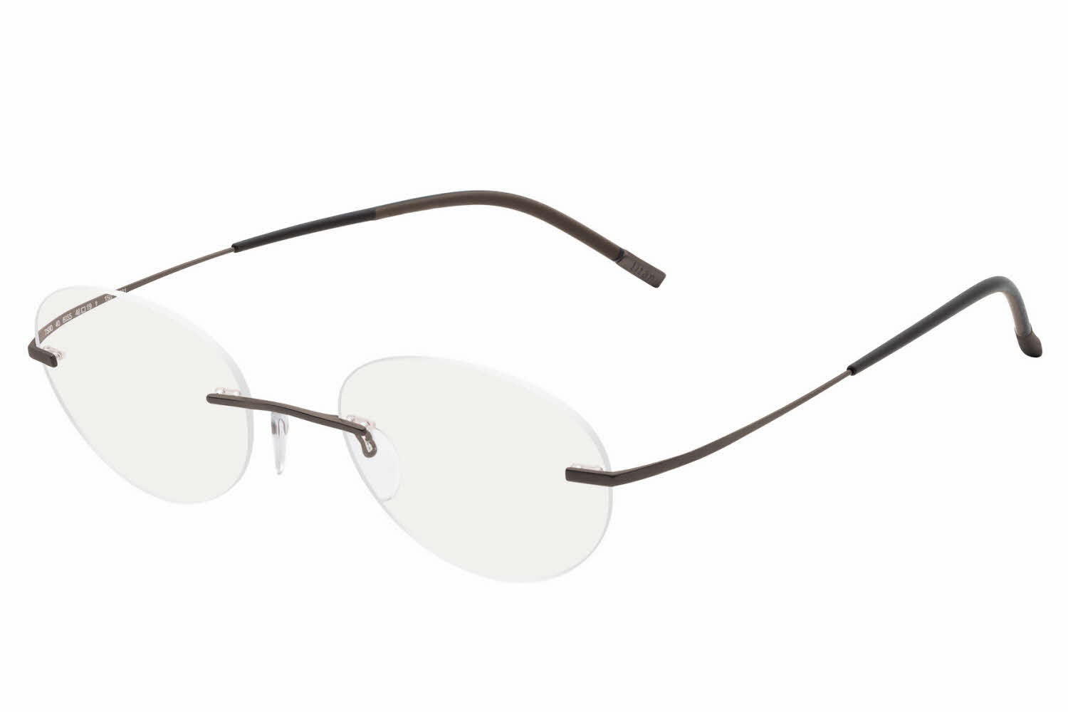Silhouette Rimless 7581 Titan Minimal Art The Icon Eyeglasses in Brown