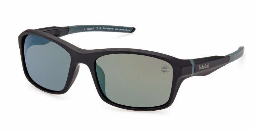 Timberland Polarized Wrap Sunglasses Matte Black Red Orange Mirror Len –  TheSunglassFashion