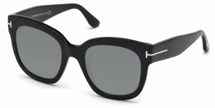 Tom Ford FT0613 - Beatrix-02 Women's Prescription Sunglasses, In Shiny Black/ Palladium T Logo