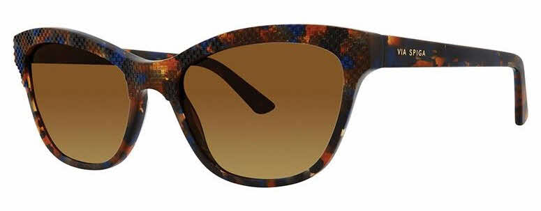 Via Spiga blue and tortoiseshell sunglasses Via Spiga 350-S 550 Brown Tortoise Blue Square Sunglasses  main image 3